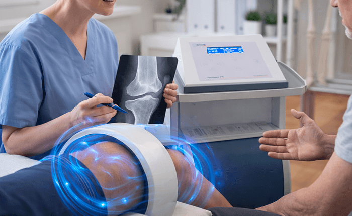 Equipo de magnetoterapia en clínica de fisioterapia de Santurtzi